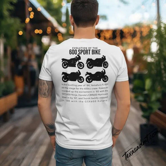 600 Sportbike Evolution Tee: Yamaha, Suzuki, Kawasaki, Honda