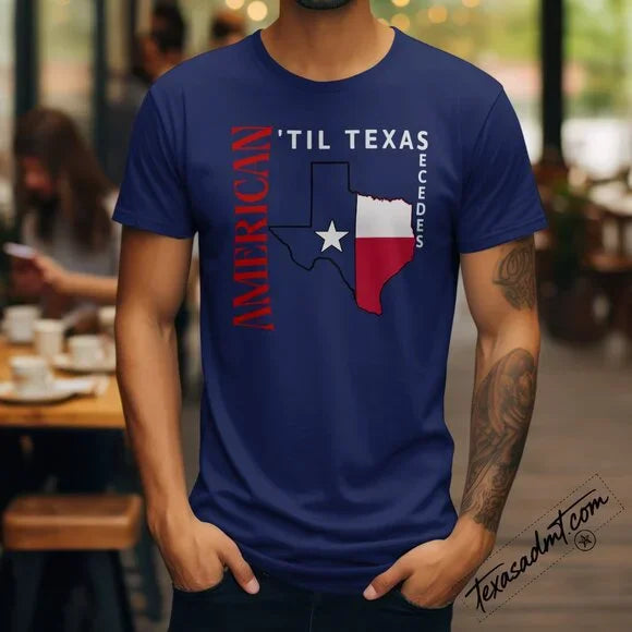 American ’Til Texas Secedes Patriot Eagle Graphic Tee