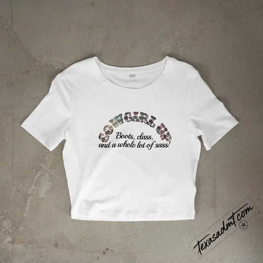 Cowgirl Up Western Crop Top – “Boots, Class, and a Whole Lot of Sass!”