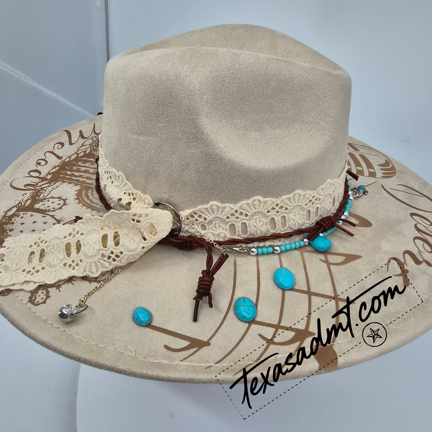 Completely Custom Burned Cowboy Hat