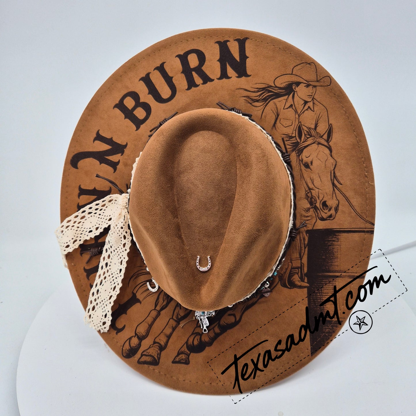 Turn N Burn   – Custom Engraved Western Hat