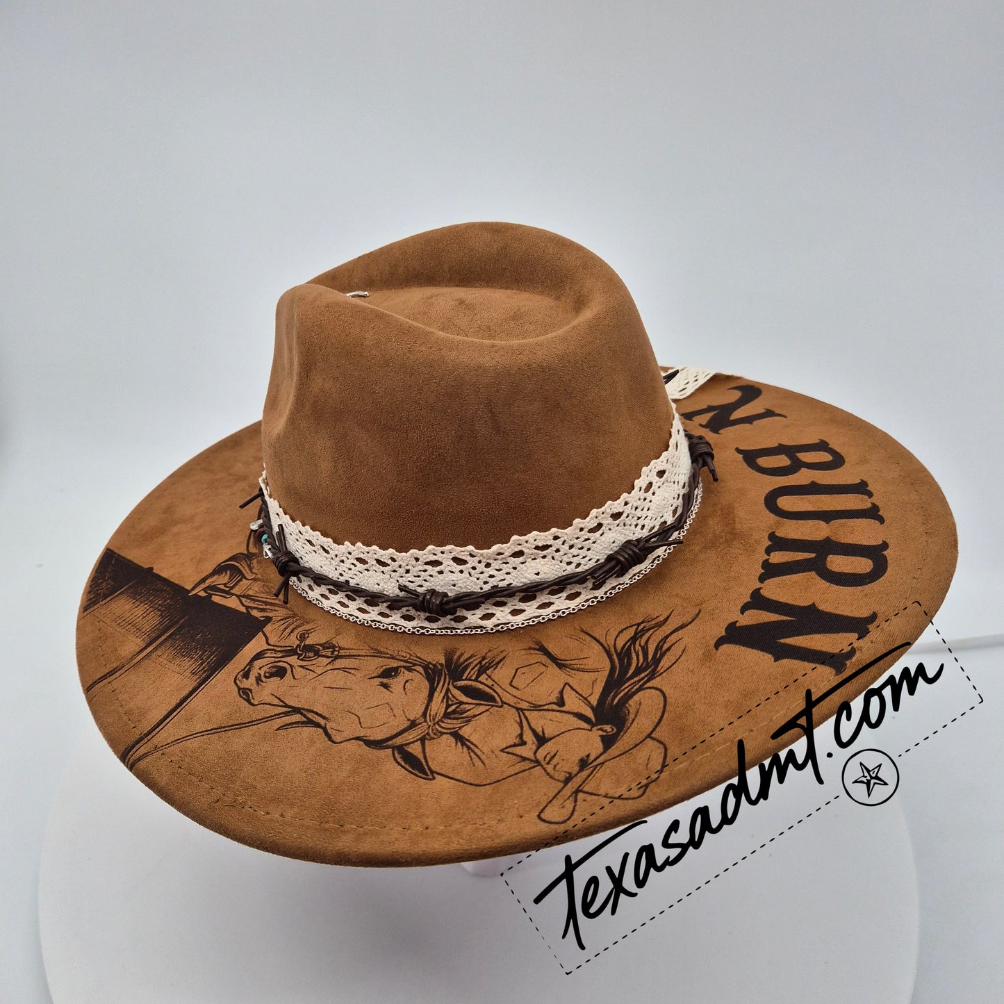 Turn N Burn   – Custom Engraved Western Hat