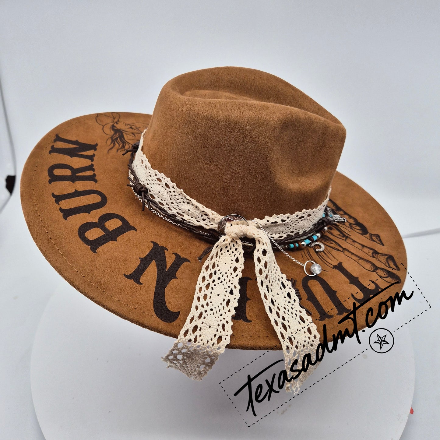 Turn N Burn   – Custom Engraved Western Hat