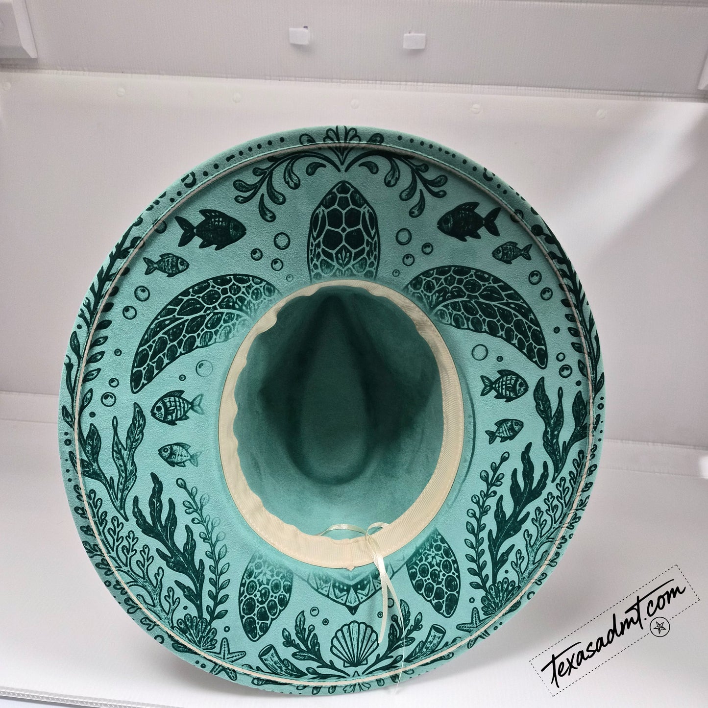Ocean Below   – Custom Engraved Western Hat