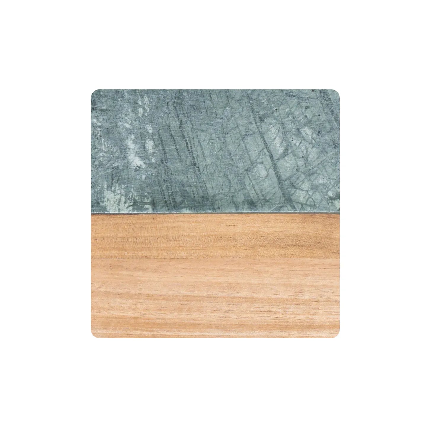 Premium Square Marble & Wood Spliced Coasters
