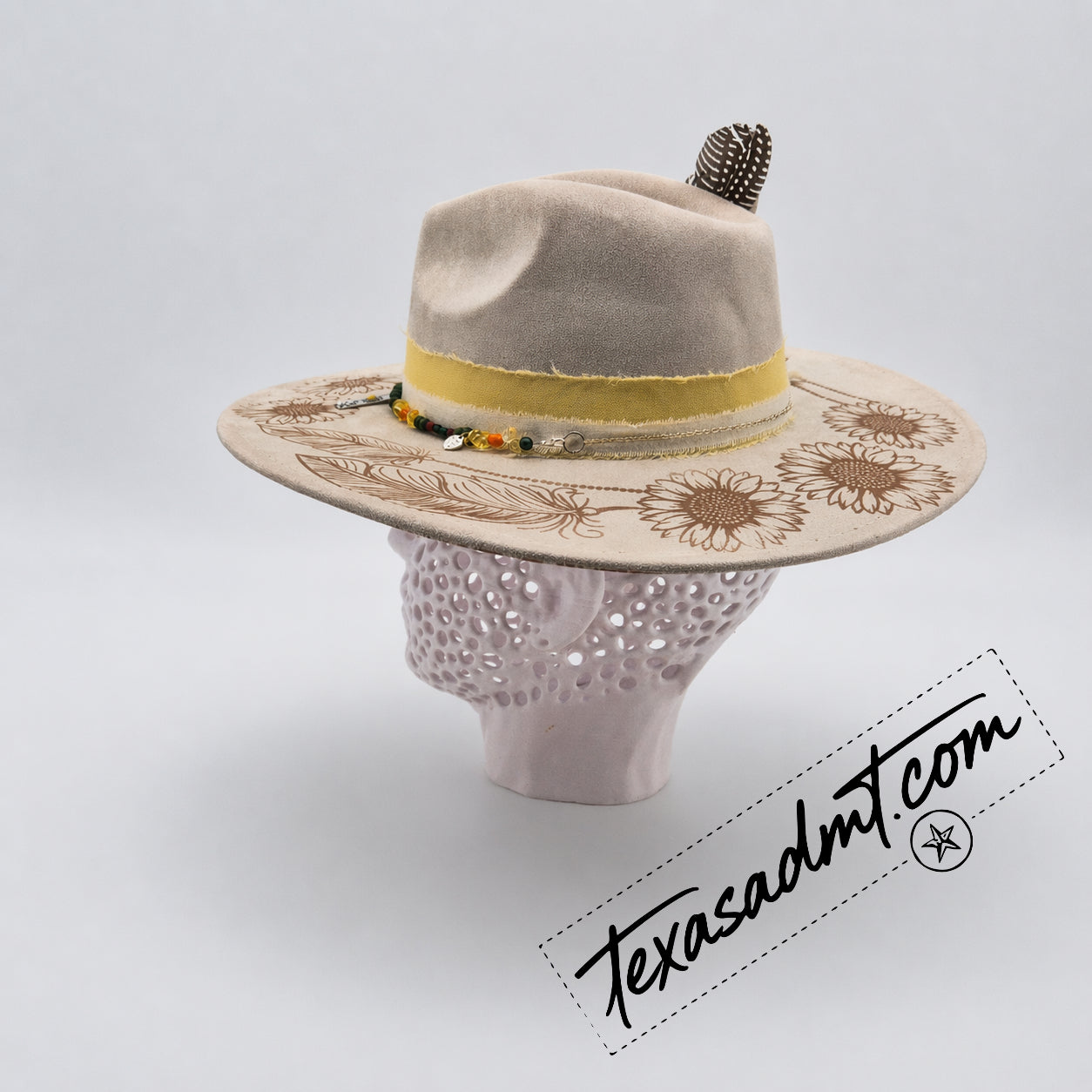 Sunflower Prairie Hat – Custom Engraved Western Hat