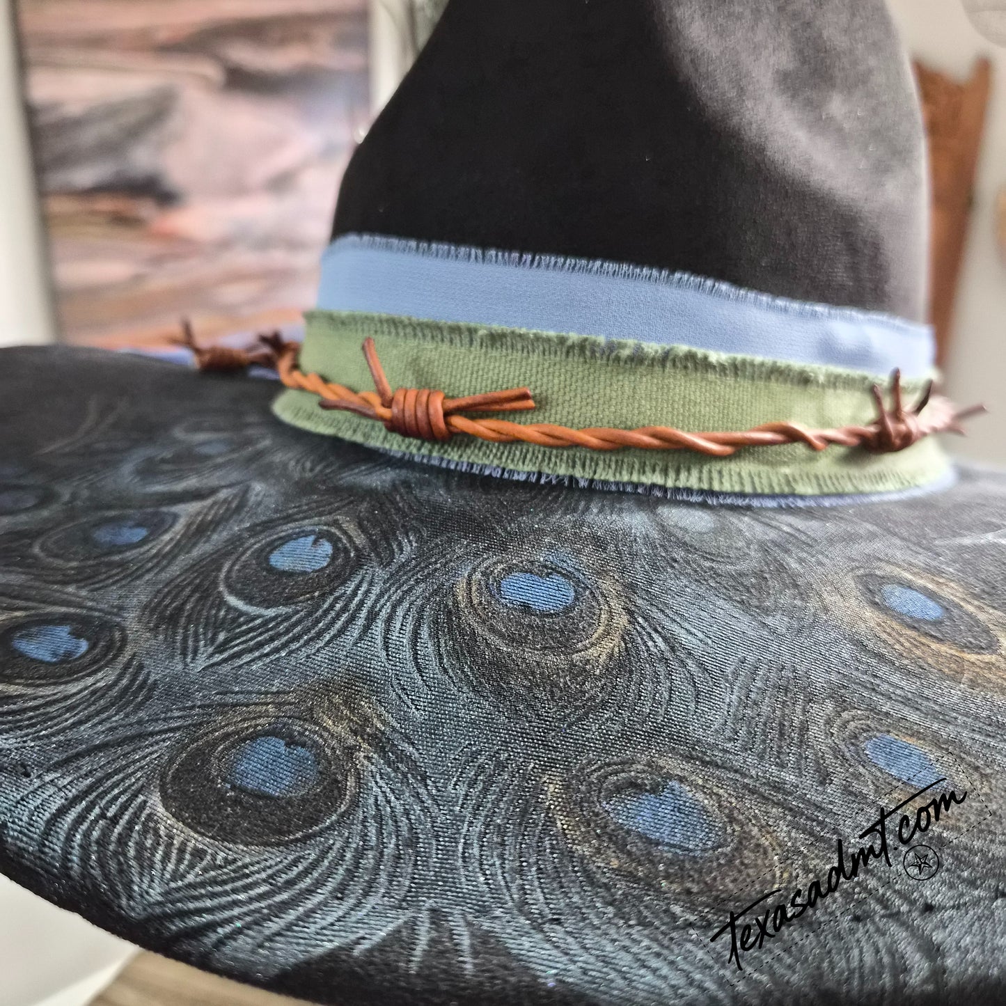 Wild & Free – Peacock Feather Custom Western Hat