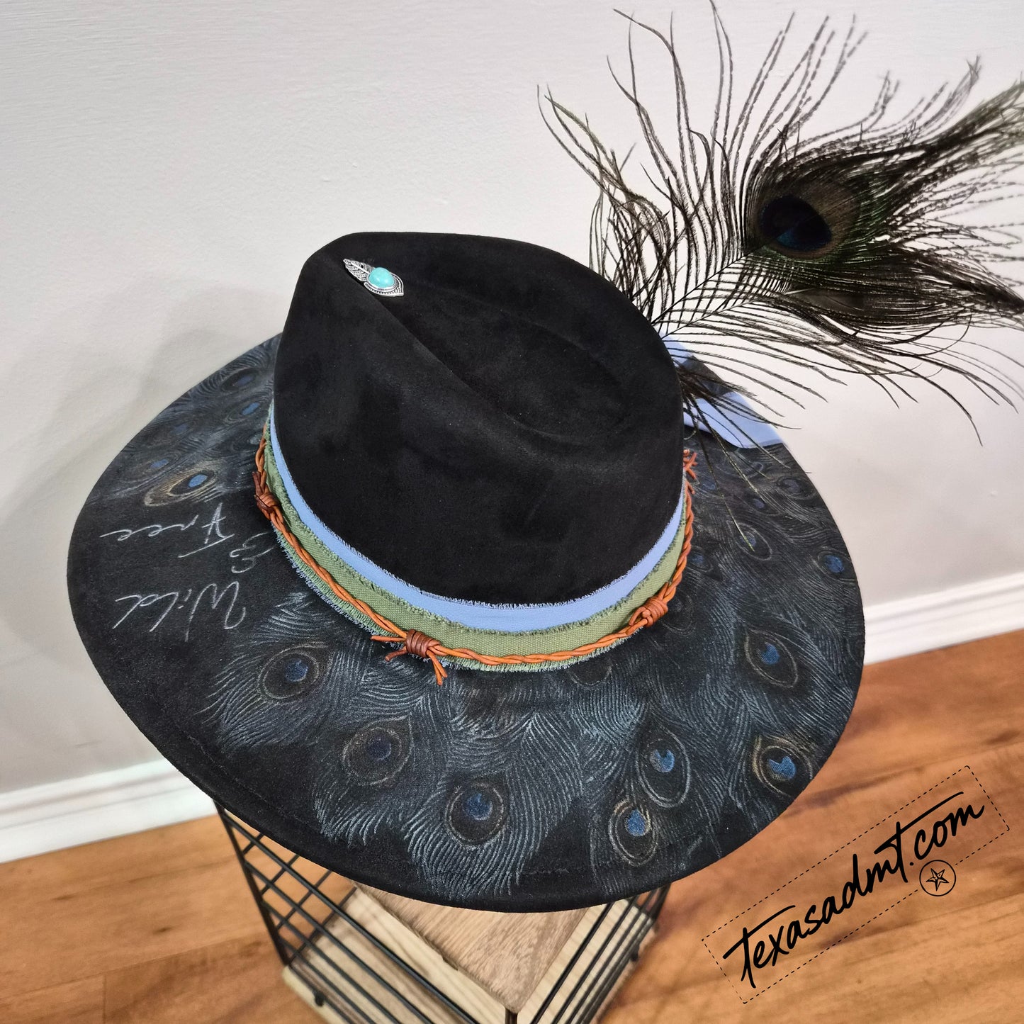 Wild & Free – Peacock Feather Custom Western Hat