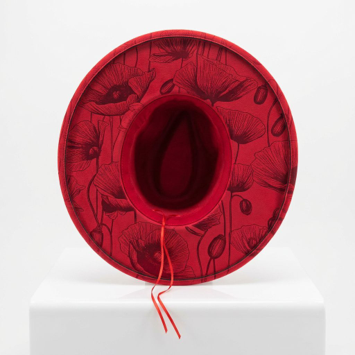 Free Spirit Poppy Flowers – Custom Engraved Western Hat