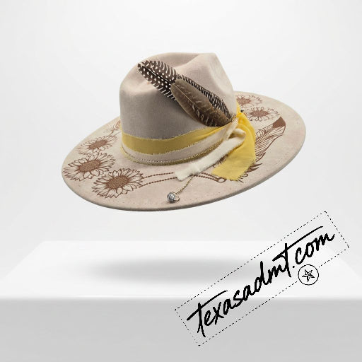Sunflower Prairie Hat – Custom Engraved Western Hat