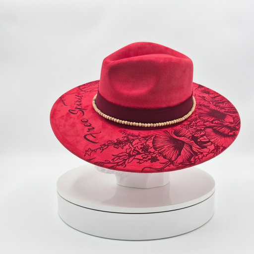 Free Spirit Poppy Flowers – Custom Engraved Western Hat