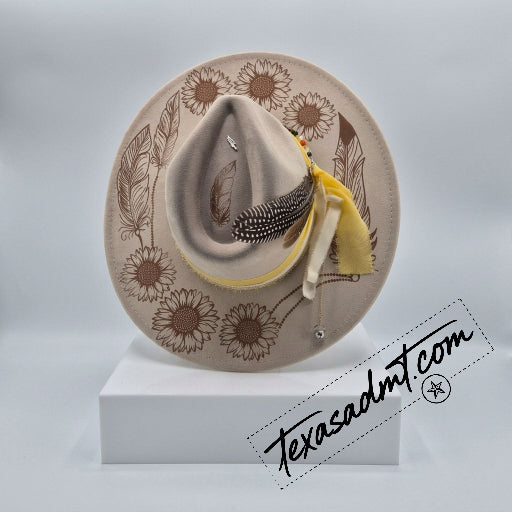 Sunflower Prairie Hat – Custom Engraved Western Hat