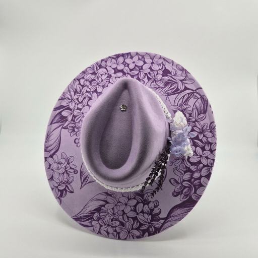 Lilac and Lavender – Custom Engraved Western Hat