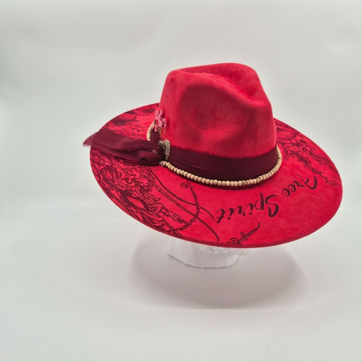 Free Spirit Poppy Flowers – Custom Engraved Western Hat