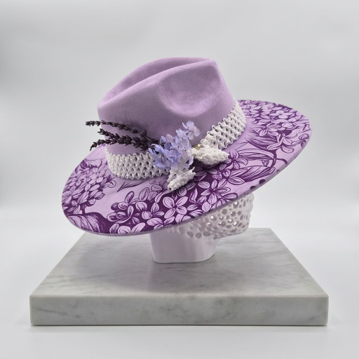 Lilac and Lavender – Custom Engraved Western Hat