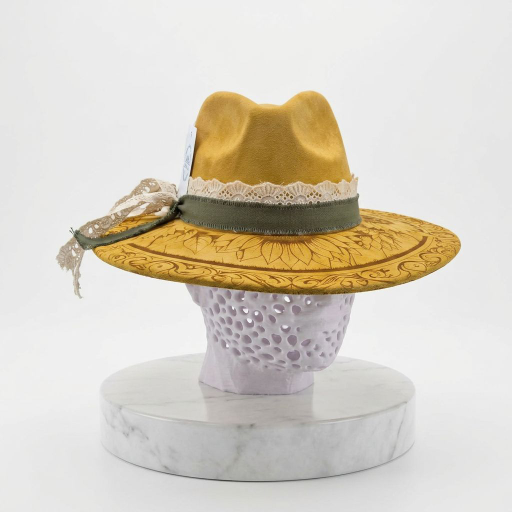 The Golden Sunflower – Custom Engraved Western Hat