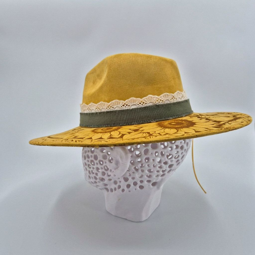 The Golden Sunflower – Custom Engraved Western Hat