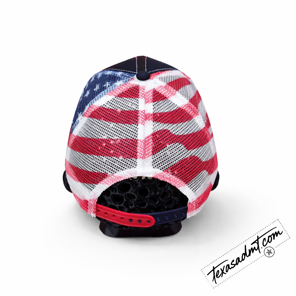 Vote the Right Way Patriotic Beaded Trucker Hat – Red, White & Blue Statement