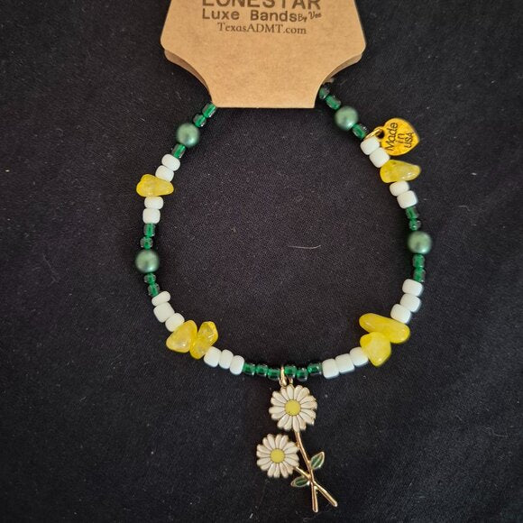 LoneStar Luxe Daisy Hat Band • Beaded Western Boho Accessory