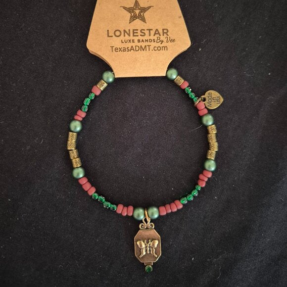 Lone Star Luxe Butterfly Hat Band – Handmade Beaded Western Accessory