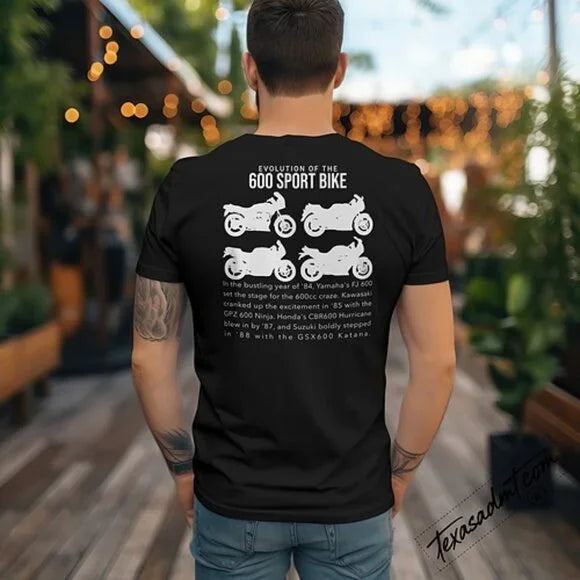 600 Sportbike Evolution Tee: Yamaha, Suzuki, Kawasaki, Honda