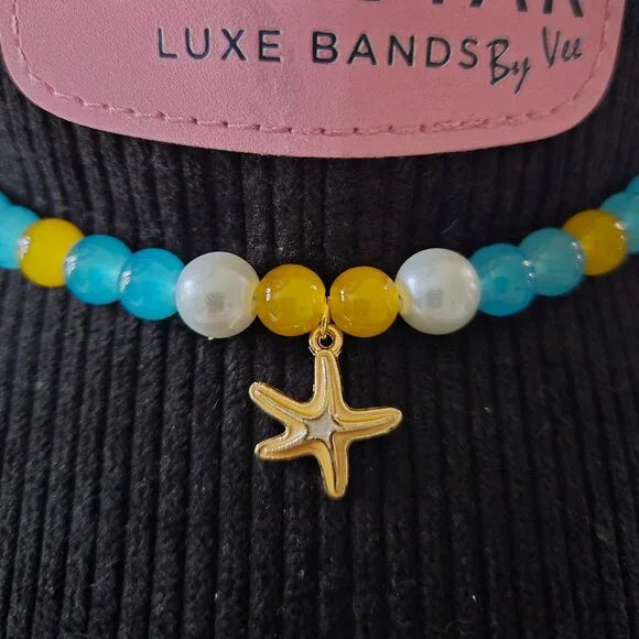 Handmade Starfish Hat Band – Coastal Western Beaded Accessory