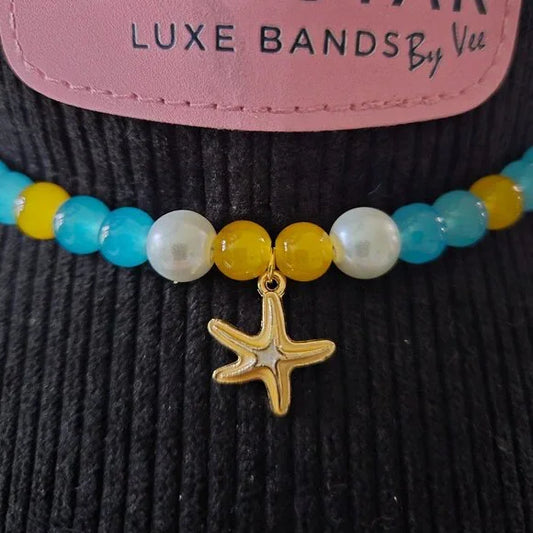 Handmade Starfish Hat Band – Coastal Western Beaded Accessory