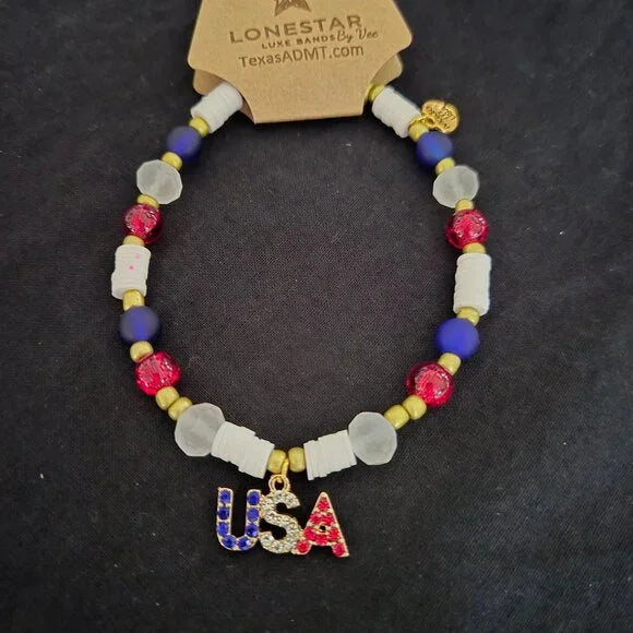Red White Blue Hat Band | USA Charm | Cowgirl Western Accessory