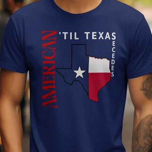 American ’Til Texas Secedes Patriot Eagle Graphic Tee