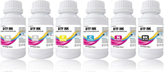 DTF Ink 250ml x 6 Combo Pack, for PET Film, DTF Ink Refill, for L1800 R1390 136
